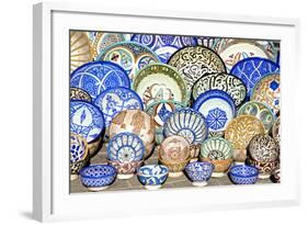 Earthenware Plates and Dishes from Fez-Guy Thouvenin-Framed Photographic Print