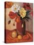 Earthenware Poppies-Janine Salzman-Stretched Canvas