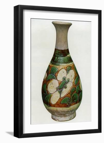 Earthenware Vase, Chinese, Tang Dynasty, 618-907-null-Framed Giclee Print