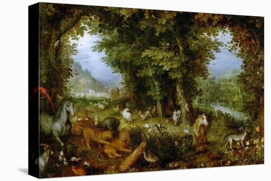 Earthly Paradise, 1607-1608-Jan Brueghel the Elder-Stretched Canvas