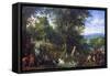 Earthly Paradise with the Original Sin, 1612, (Oil on Canvas)-Jan the Elder Brueghel-Framed Stretched Canvas