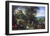 Earthly Paradise with the Original Sin, 1612, (Oil on Canvas)-Jan the Elder Brueghel-Framed Giclee Print