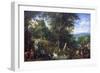 Earthly Paradise with the Original Sin, 1612, (Oil on Canvas)-Jan the Elder Brueghel-Framed Giclee Print