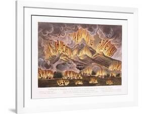 Earthquake and Eruption of the Mountain Asama-Yama in the Province of Sinano, 1822-Joseph Constantine Stadler-Framed Giclee Print