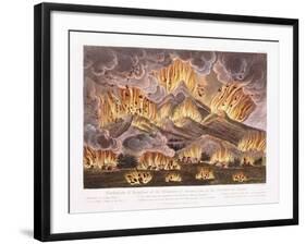 Earthquake and Eruption of the Mountain Asama-Yama in the Province of Sinano, 1822-Joseph Constantine Stadler-Framed Giclee Print