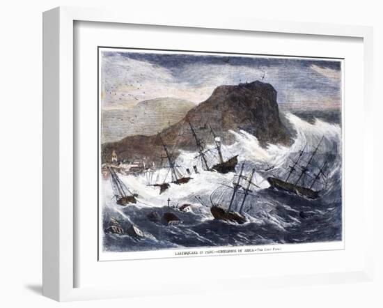 Earthquake And Tidal Wav-null-Framed Giclee Print