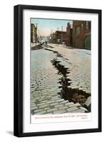 Earthquake Cracked Street-null-Framed Art Print