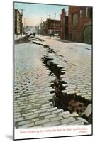 Earthquake Cracked Street-null-Mounted Art Print
