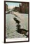 Earthquake Cracked Street-null-Framed Art Print