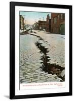 Earthquake Cracked Street-null-Framed Art Print