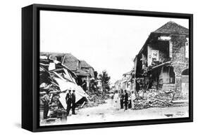 Earthquake Damage, Duke Street, Kingston, Jamaica, 1907-null-Framed Stretched Canvas