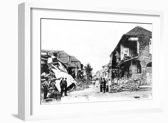 Earthquake Damage, Duke Street, Kingston, Jamaica, 1907-null-Framed Giclee Print