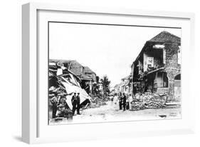 Earthquake Damage, Duke Street, Kingston, Jamaica, 1907-null-Framed Giclee Print