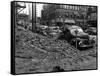 Earthquake Damage in Pioneer Square - Seattle, WA-Lantern Press-Framed Stretched Canvas