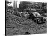 Earthquake Damage in Pioneer Square - Seattle, WA-Lantern Press-Stretched Canvas