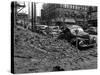 Earthquake Damage in Pioneer Square - Seattle, WA-Lantern Press-Stretched Canvas