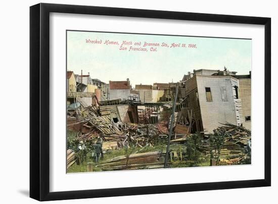 Earthquake Destruction-null-Framed Art Print