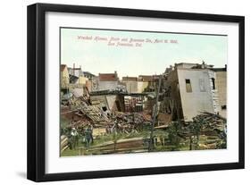 Earthquake Destruction-null-Framed Art Print