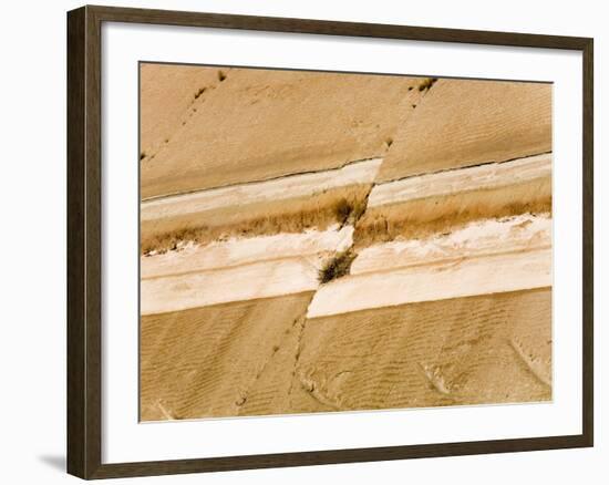 Earthquake Fault Line in Roadcut, Interstate 40, Kingman, Arizona, USA-Richard Cummins-Framed Photographic Print