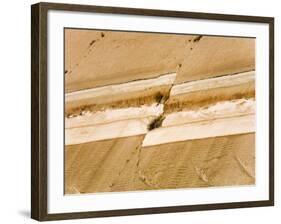 Earthquake Fault Line in Roadcut, Interstate 40, Kingman, Arizona, USA-Richard Cummins-Framed Photographic Print