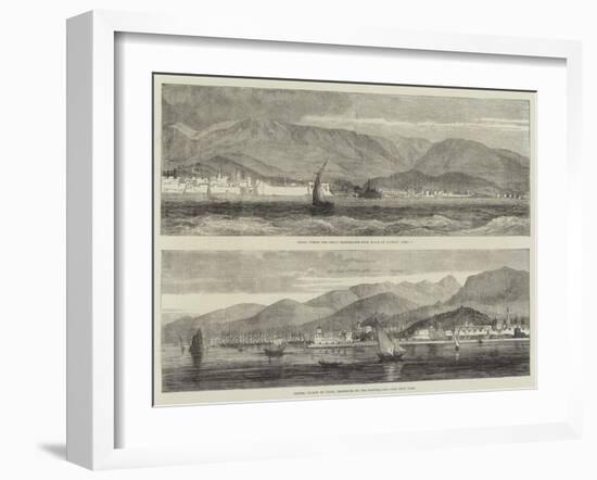 Earthquake on Chios-Sir John Gilbert-Framed Giclee Print