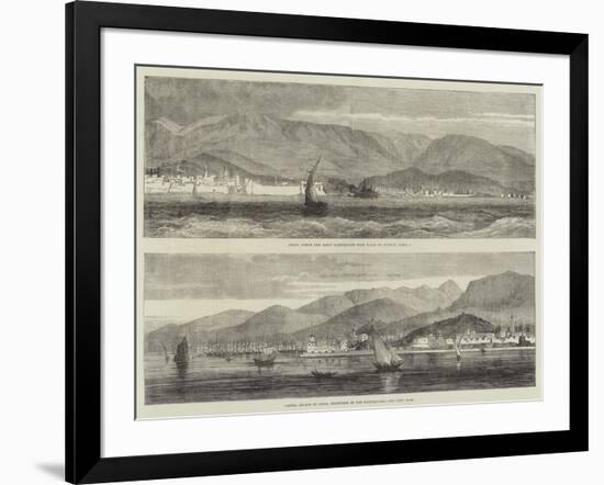 Earthquake on Chios-Sir John Gilbert-Framed Giclee Print