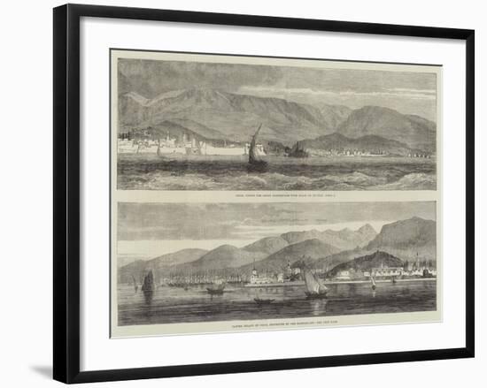 Earthquake on Chios-Sir John Gilbert-Framed Giclee Print