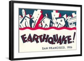 Earthquake Poster, San Francisco, California-null-Framed Art Print