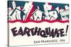 Earthquake Poster, San Francisco, California-null-Stretched Canvas