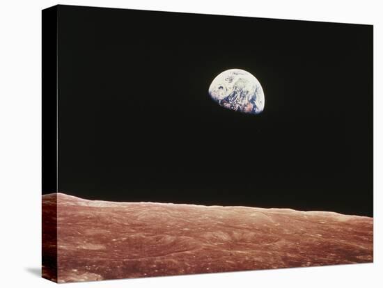 Earthrise As Seen From Above Surface of the Moon-null-Stretched Canvas