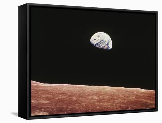 Earthrise As Seen From Above Surface of the Moon-null-Framed Stretched Canvas