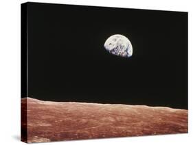 Earthrise As Seen From Above Surface of the Moon-null-Stretched Canvas