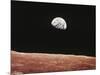 Earthrise As Seen From Above Surface of the Moon-null-Mounted Photographic Print