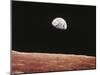 Earthrise As Seen From Above Surface of the Moon-null-Mounted Photographic Print