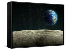 Earthrise from the Moon, Artwork-null-Framed Stretched Canvas