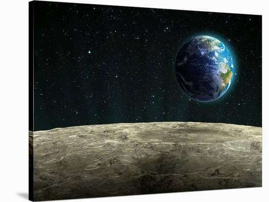 Earthrise from the Moon, Artwork-null-Stretched Canvas