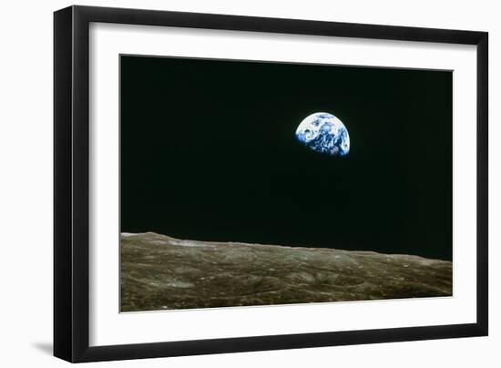 Earthrise Over Moon, Apollo 8-null-Framed Premium Photographic Print