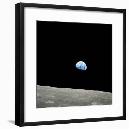 Earthrise Over Moon, Apollo 8-null-Framed Premium Photographic Print