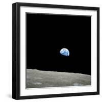 Earthrise Over Moon, Apollo 8-null-Framed Premium Photographic Print