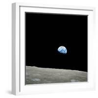 Earthrise Over Moon, Apollo 8-null-Framed Premium Photographic Print