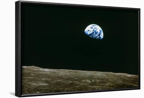 Earthrise Over Moon, Apollo 8-null-Framed Photographic Print