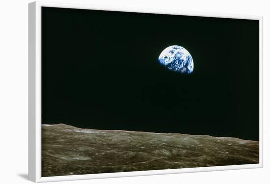 Earthrise Over Moon, Apollo 8-null-Framed Photographic Print