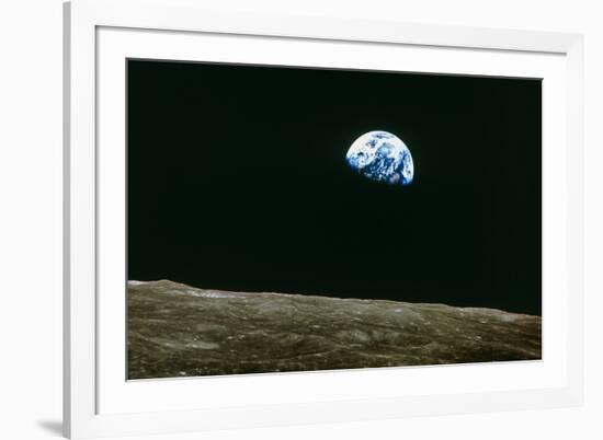 Earthrise Over Moon, Apollo 8-null-Framed Photographic Print