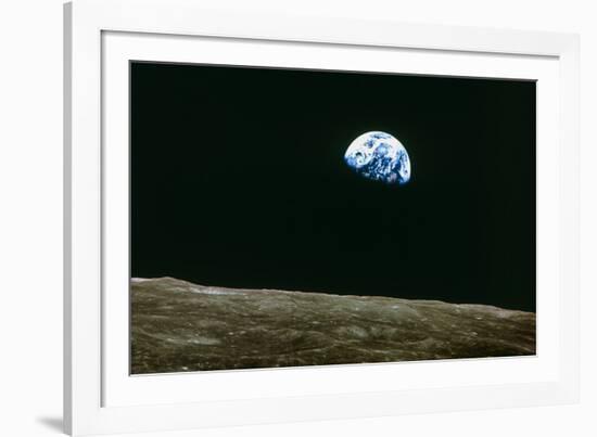 Earthrise Over Moon, Apollo 8-null-Framed Photographic Print