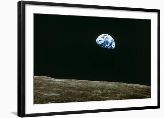 Earthrise Over Moon, Apollo 8-null-Framed Photographic Print