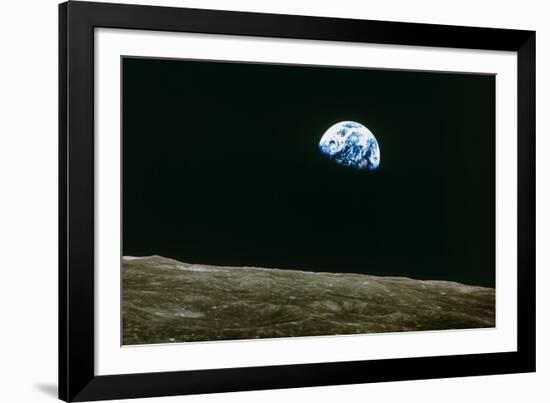 Earthrise Over Moon, Apollo 8-null-Framed Photographic Print