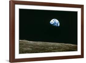 Earthrise Over Moon, Apollo 8-null-Framed Photographic Print