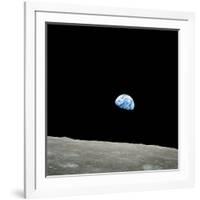 Earthrise Over Moon, Apollo 8-null-Framed Photographic Print