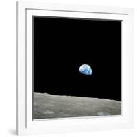 Earthrise Over Moon, Apollo 8-null-Framed Photographic Print