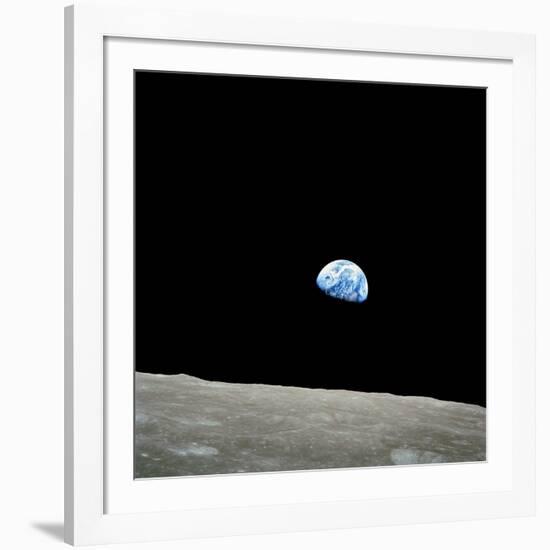 Earthrise Over Moon, Apollo 8-null-Framed Photographic Print